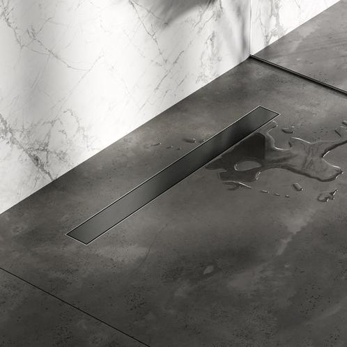 Douchegoot Brauer Gunmetal Inclusief Vloerflens 90x7 cm Zero, Doe-het-zelf en Verbouw, Sanitair, Douche, Nieuw, Ophalen of Verzenden