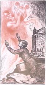 Spotprent over Hitler en cultuur in Nazi-Duitsland (Lithos), Antiek en Kunst, Verzenden