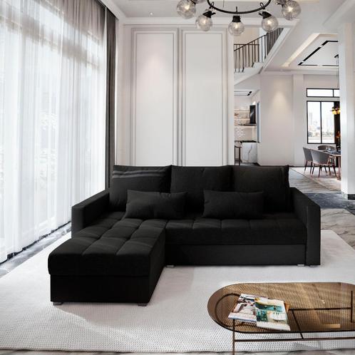 *SALE* Slaapbank met opbergruimte Kos | Zwart/Skai Zwart, Huis en Inrichting, Banken | Bankstellen, 200 tot 250 cm, 125 tot 150 cm