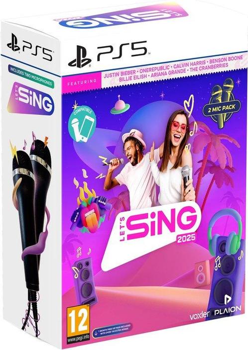Lets Sing 2025 + 2 Microfoons - International Edition - PS5, Spelcomputers en Games, Spelcomputers | Overige, Verzenden