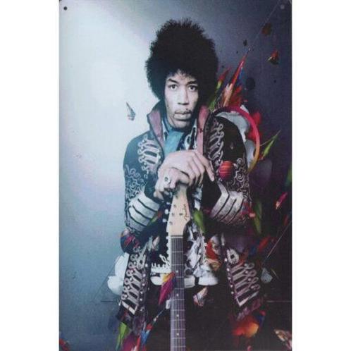 Wandbord - Jimi Hendrix In Full Colour, Huis en Inrichting, Woonaccessoires | Wanddecoraties, Nieuw, Ophalen of Verzenden