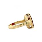 Gouden ring met carneool 14 krt, Sieraden, Tassen en Uiterlijk, Ringen, Nieuw, Ophalen of Verzenden