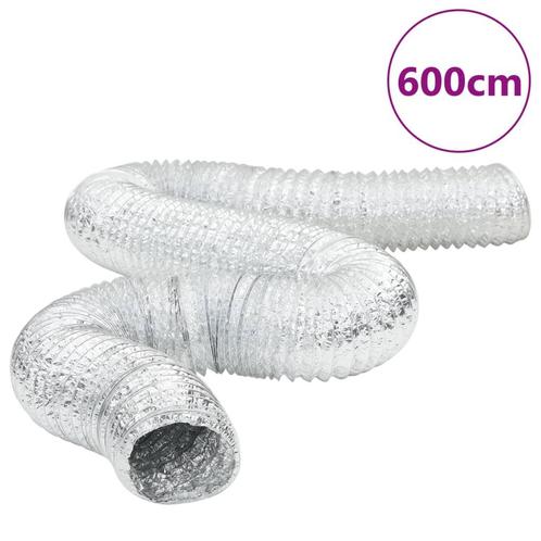 vidaXL Ventilatieslang Ø20 cm 6 m aluminium, Doe-het-zelf en Verbouw, Ventilatie en Afzuiging, Nieuw, Verzenden