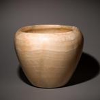 Oud-Egyptisch Albast Grote pot uit de Thinite-periode. 16 cm, Verzamelen