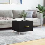 vidaXL Salontafel 50x50x40 cm bewerkt hout zwart, 50 tot 100 cm, Verzenden, Nieuw, 50 tot 100 cm