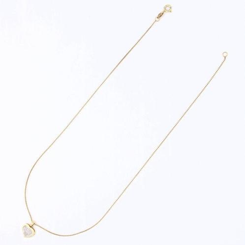 Ketting met hanger - 14 karaat Geel goud - 0.13ct. tw., Sieraden, Tassen en Uiterlijk, Antieke sieraden