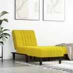 vidaXL Chaise longue fluweel geel, Verzenden, Nieuw