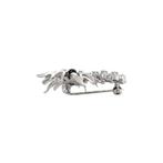 Witgouden vintage broche met parel, saffier en diamant 14, Sieraden, Tassen en Uiterlijk, Broches, Ophalen of Verzenden, Nieuw