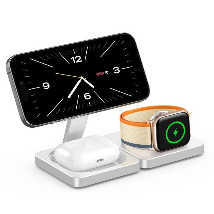 DrPhone ChargePro2 – 3-in-1 Vouwbare Draadloze Oplaadstandaa, Computers en Software, Dockingstations, Verzenden