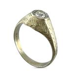 Ring - 14 karaat Witgoud, Exclusieve 14K witgouden Art Deco, Nieuw