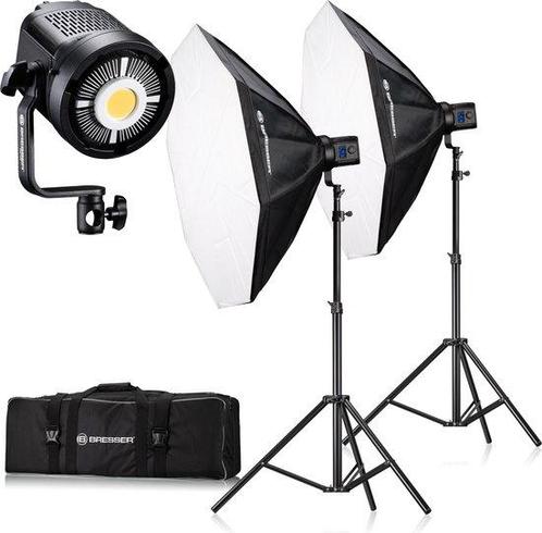 Bresser Fotostudio Set - BR-80SL - 2 x COB LED-Lamp 80W - 2x, Audio, Tv en Foto, Fotografie | Lenzen en Objectieven, Verzenden