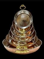 Pan (6) - Koper, Messing - Handgemaakte koperen pannenset, Antiek en Kunst