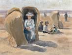 Hollandse School (XX) - Strandgezicht omstreeks 1920, Antiek en Kunst, Kunst | Schilderijen | Klassiek