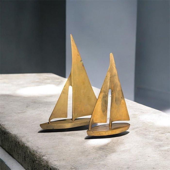 sculptuur, Voilier en Laiton - 25 cm - Messing, Antiek en Kunst, Curiosa en Brocante