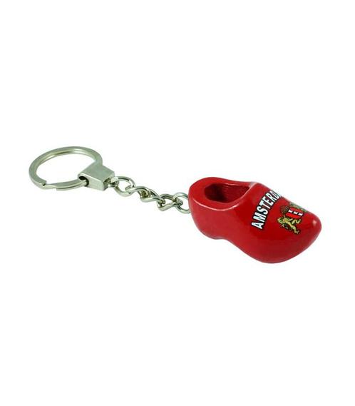 Sleutelhanger met 1 klompje van 4 cm Rood Amsterdam, Kleding | Heren, Schoenen, Nieuw, Ophalen of Verzenden
