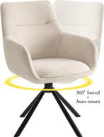 2dekans | Furnihaus Draaibare Eetkamerstoel Olivia met, Huis en Inrichting, Stoelen, Ophalen of Verzenden, Zo goed als nieuw