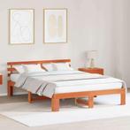 vidaXL Bedframe met hoofdeinde Bruin 160 x 200 cm Massief, Verzenden, Nieuw, Bruin, Hout