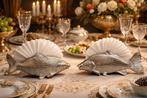Poissons sculpturales - Servethouders (2) - Verzilverd