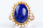 14 karaat Goud - Ring Parels - Lapis lazulis