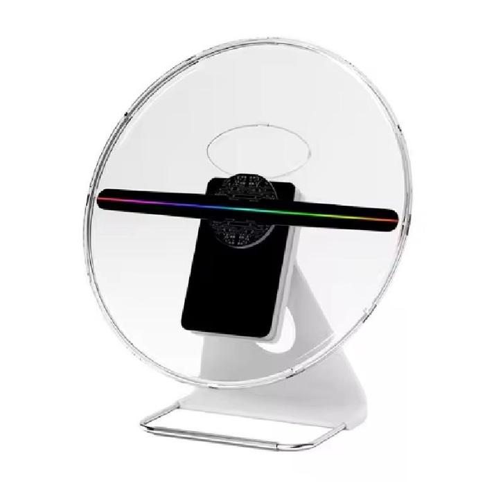 HOLOGRAM 3D FAN AD30 OP BATTERIJ 30CM MET BESCHERMKAP, Audio, Tv en Foto, Projectieschermen, Verzenden