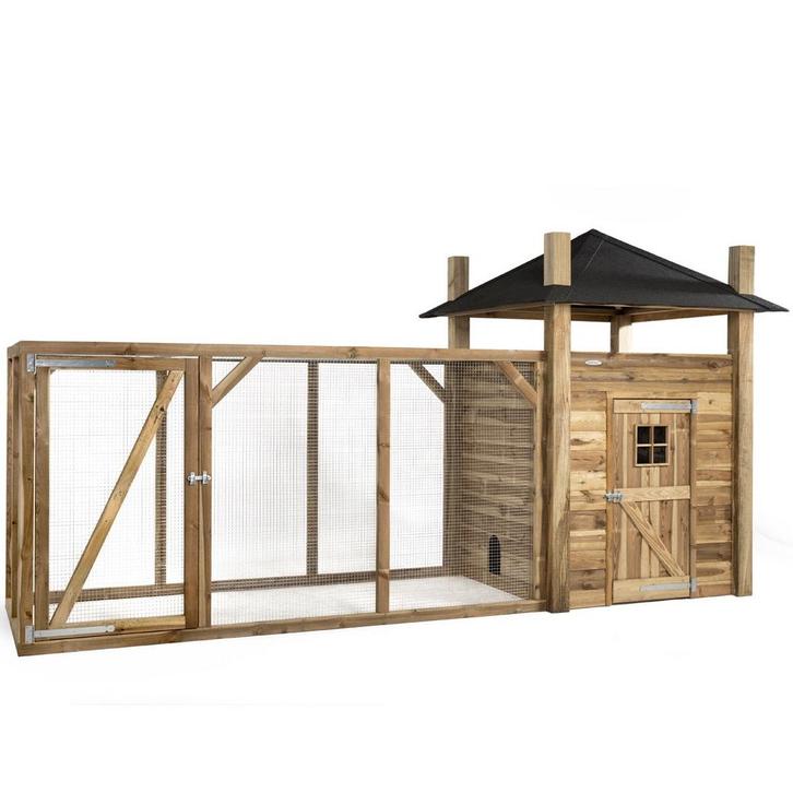 Houten Kippenhok Hooiberg Loes XL - VOLDUX - Rechts, Dieren en Toebehoren, Pluimvee | Toebehoren, Verzenden