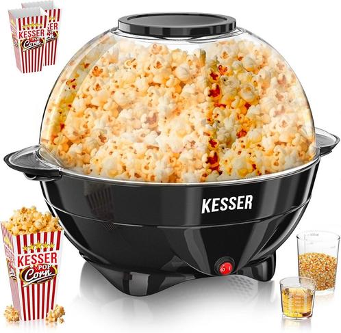 KESSER® Popcornmachine - Popcornmaker - 800W - 5,5L - Zwart, Witgoed en Apparatuur, Overige Witgoed en Apparatuur, Nieuw, Verzenden