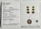 Oorbellen - 14 karaat Geel goud - 3.88ct. tw. Smaragd -, Sieraden, Tassen en Uiterlijk, Oorbellen, Nieuw