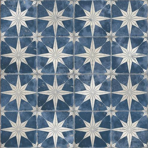 Vloertegel fs star sky blauw 45x45 cm 4 in 1 vloertegel, Doe-het-zelf en Verbouw, Tegels, Vloertegels, Nieuw, 10 m² of meer, Keramiek