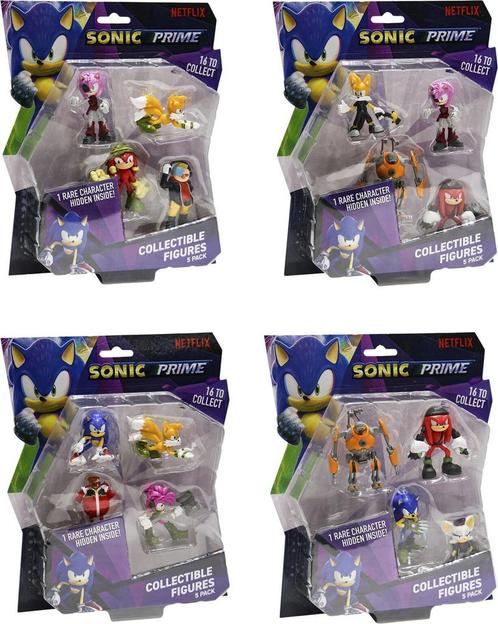 PMI Sonic Prime Collectible Figures Deluxe Box-5-Pack, Verzamelen, Poppetjes en Figuurtjes, Nieuw, Ophalen of Verzenden
