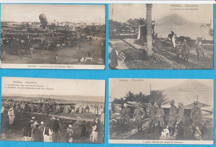 Italië - Luchtvaart, Militair - Cartoline Coloniali Tripoli, Verzamelen, Ansichtkaarten | Buitenland