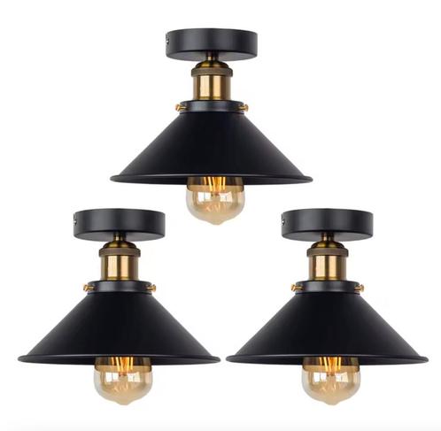 Vintage Industriële Plafondlamp – Rustieke Metalen Lamp, Huis en Inrichting, Lampen | Hanglampen, Nieuw, Verzenden