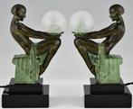 Max Le Verrier - Lamp - Paar lampen Delassement - metaal,