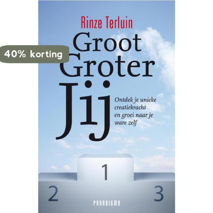 Groot, GROTER, JIJ 9789049960117 Rinze Terluin, Boeken, Psychologie, Gelezen, Verzenden