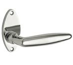 Deurklink op rozet Dudok/elips glans nikkel, Verzenden, Nieuw