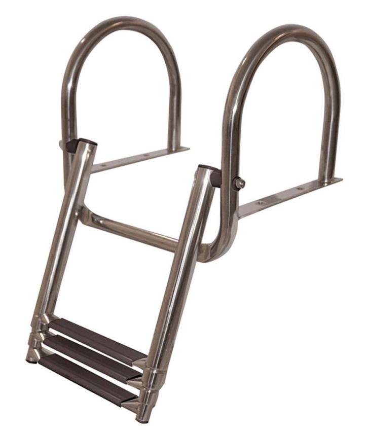 Zwemtrap telescoopladder RVS 316 4+1 treden, Watersport en Boten, Bootonderdelen, Ophalen of Verzenden