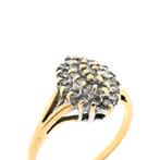 Gouden ring met diamant | 0,14 ct. (witgoud, rond briljant), Gebruikt, Overige kleuren, Ophalen of Verzenden, Kleiner dan 17