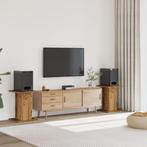 vidaXL Speakerstandaards 2 st 30x30x60 cm bewerkt hout oud, Muziek en Instrumenten, Standaards, Verzenden, Nieuw