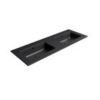 Dubbele Wastafel Keramiek Zonder Kraan Gat Sapho Pura 122x46, Ophalen of Verzenden, Nieuw, Overige typen