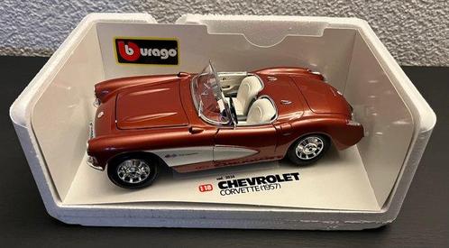 Bburago 1:18 - Modelauto - Chevrolet Corvette (1957), Hobby en Vrije tijd, Modelauto's | 1:5 tot 1:12