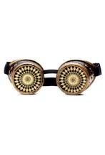 Goggles Steampunk Bril Spiral Brons Montuur Bronzen Burning, Kleding | Heren, Ophalen of Verzenden, Nieuw, Overige maten, Carnaval