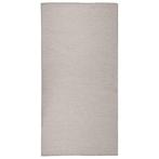 vidaXL Buitenkleed platgeweven 100x200 cm taupe, Verzenden, Nieuw