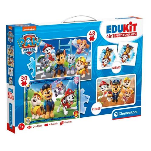 Clementoni Edukit 4-in-1 Paw Patrol Puzzelset, Hobby en Vrije tijd, Denksport en Puzzels, Nieuw, Verzenden