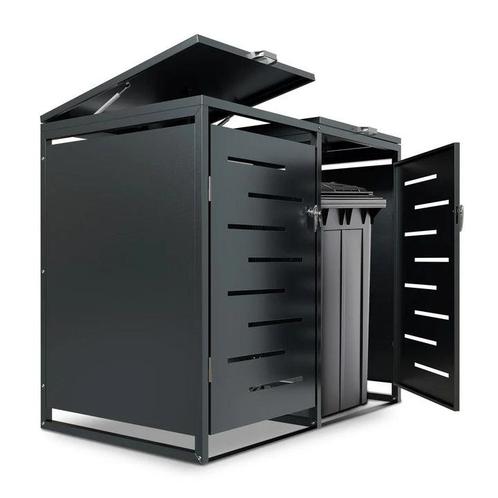 Metalen vuilnisbak box Arel - 120L - 2-Delig, Tuin en Terras, Bergingen en Tuinkasten, Nieuw, Verzenden