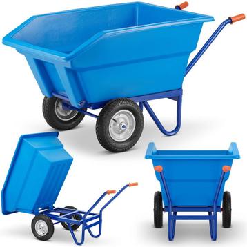 Kruiwagen 300L - kunststof kiep bak - tot 300 kg - luchtb... beschikbaar voor biedingen