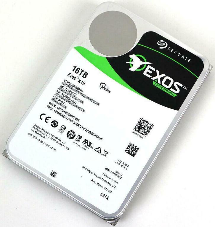 NEW 16TB Seagate Exos X16 SATA 6G P/N: ST16000NM001G, Computers en Software, Harde schijven, Intern, Nieuw, Ophalen of Verzenden