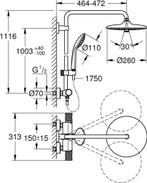 GROHE QuickFix Vitalio Joy 260 douchesysteem - Wandmontage -, Verzenden, Zo goed als nieuw