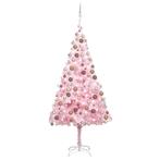 vidaXL Kunstkerstboom met verlichting en kerstballen 210 cm, Verzenden, Nieuw
