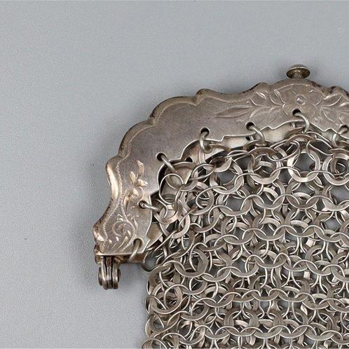 Beugelbeursje NO RESERVE 1884 Biedemeier - Portemonnee, Antiek en Kunst, Antiek | Goud en Zilver