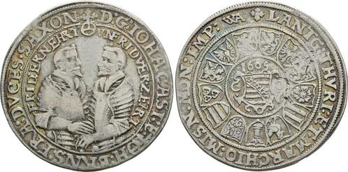 1/2 taler, daalder 1605 Sachsen Coburg Eisenach: Johann C..., Postzegels en Munten, Munten | Europa | Niet-Euromunten, Verzenden