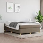 vidaXL Boxspring bed stof taupe 140x200 cm, Verzenden, 140 cm, 200 cm, Stof